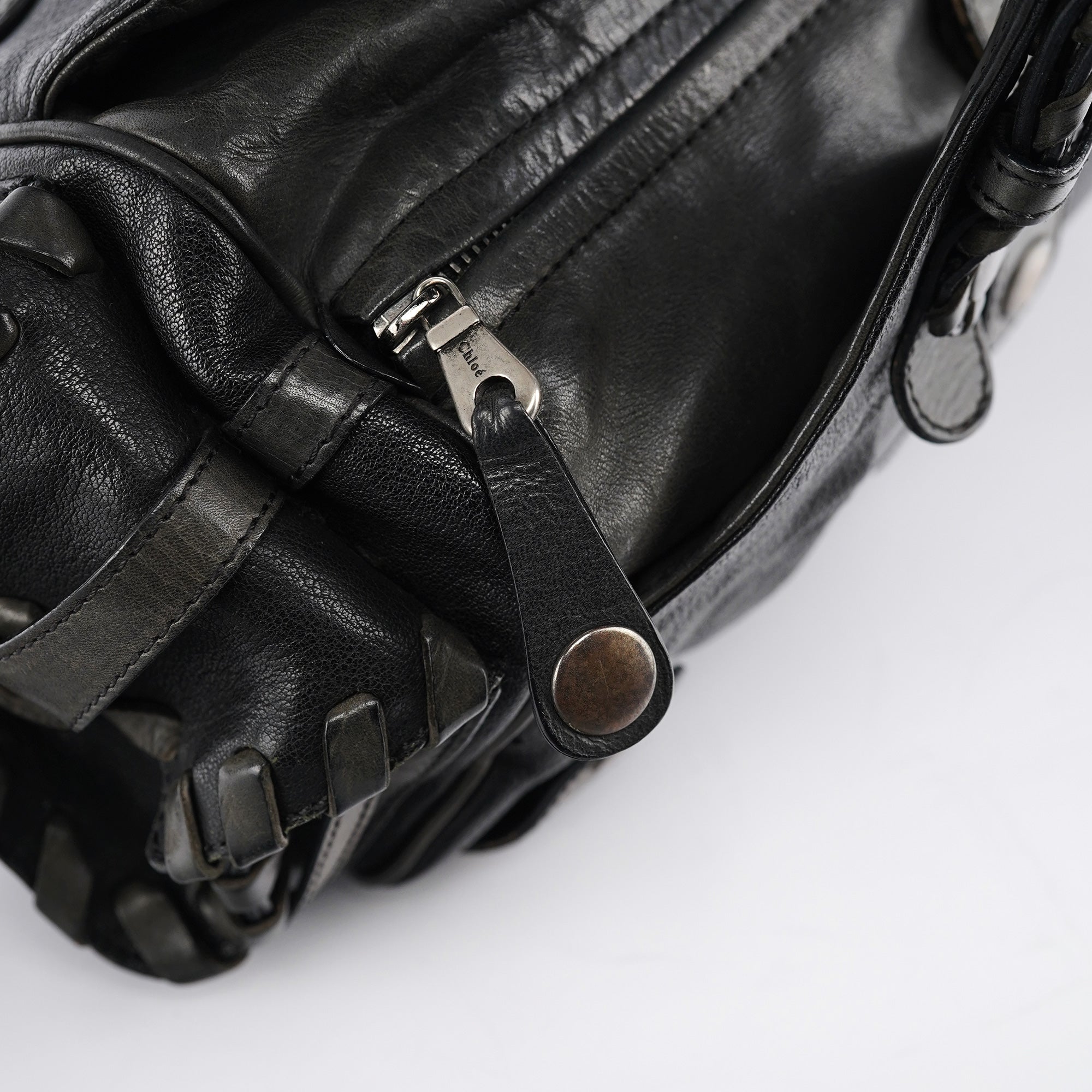 Black Leather Silverado Shoulder Bag