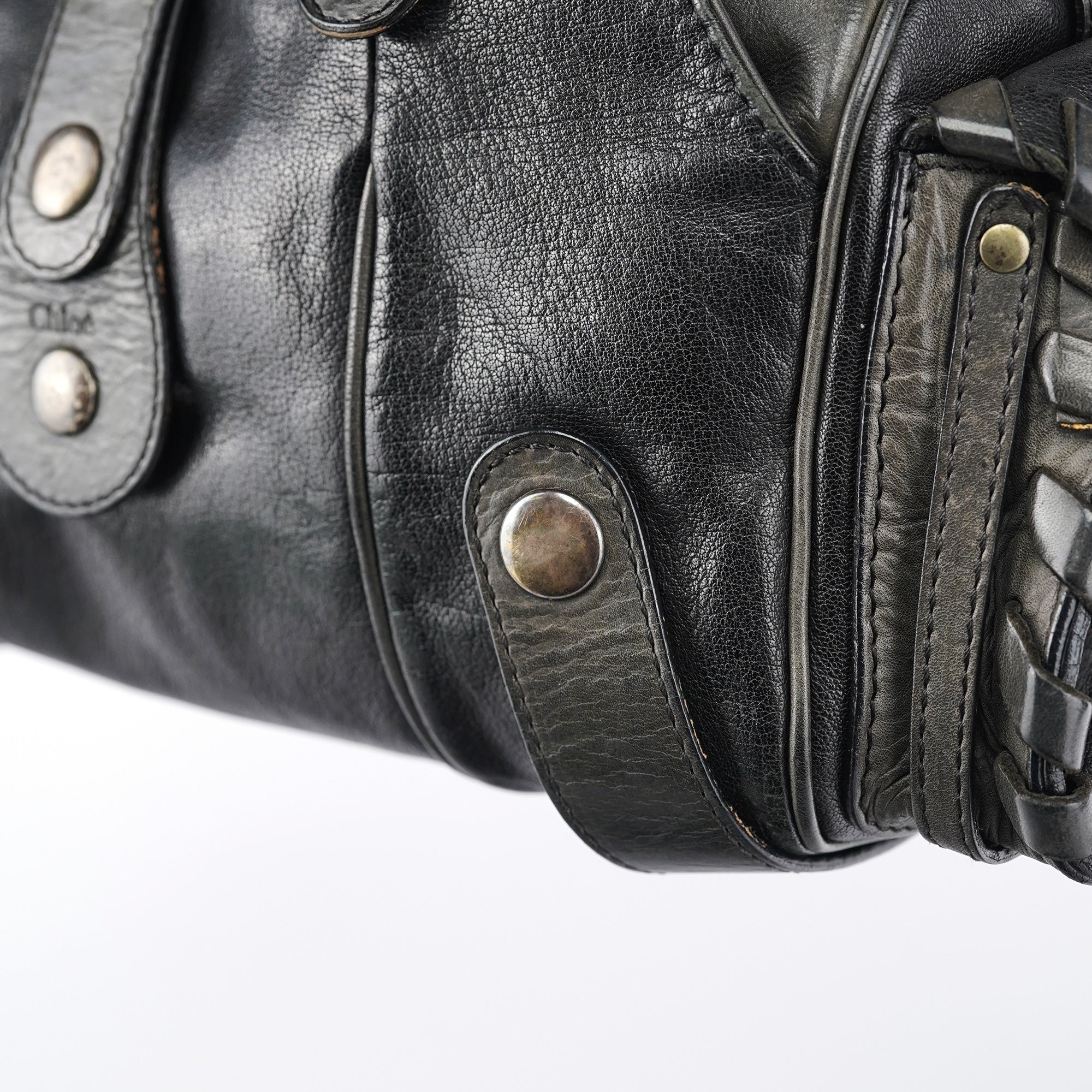 Black Leather Silverado Shoulder Bag