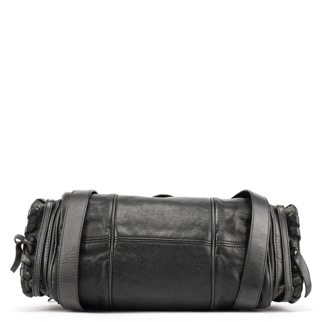 Black Leather Silverado Shoulder Bag