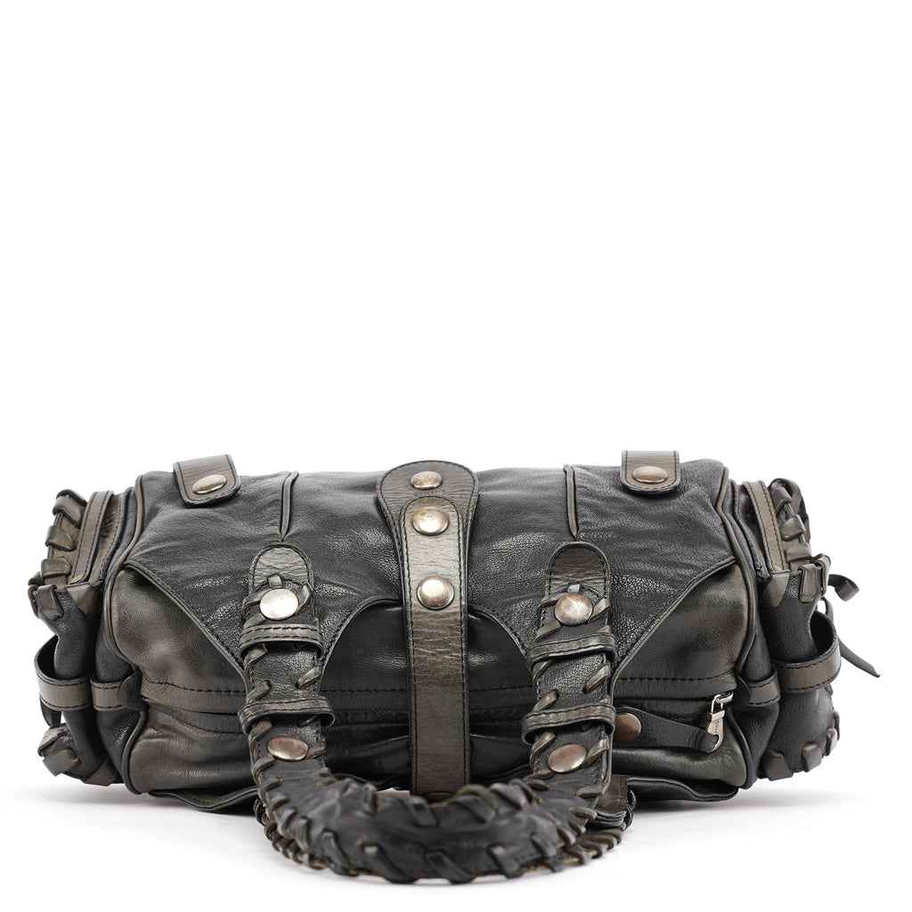 Black Leather Silverado Shoulder Bag
