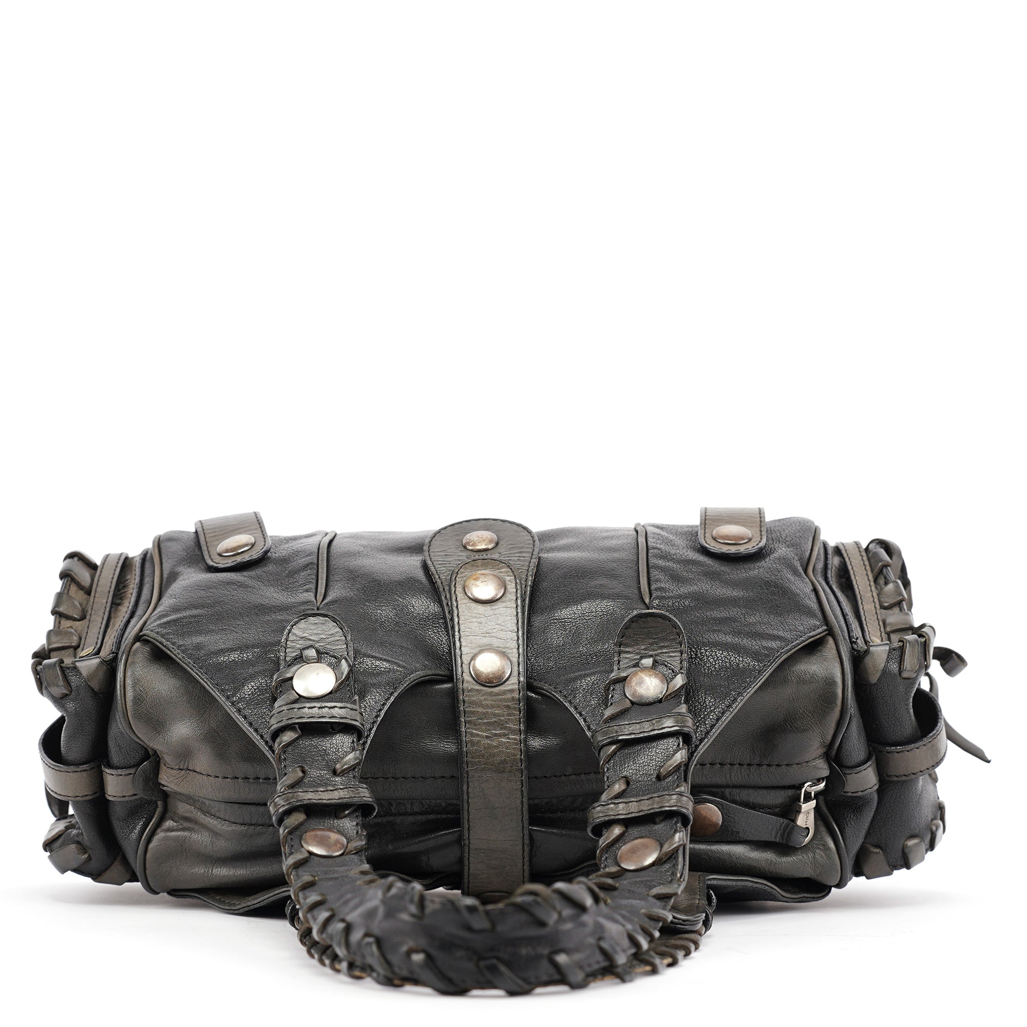 Black Leather Silverado Shoulder Bag