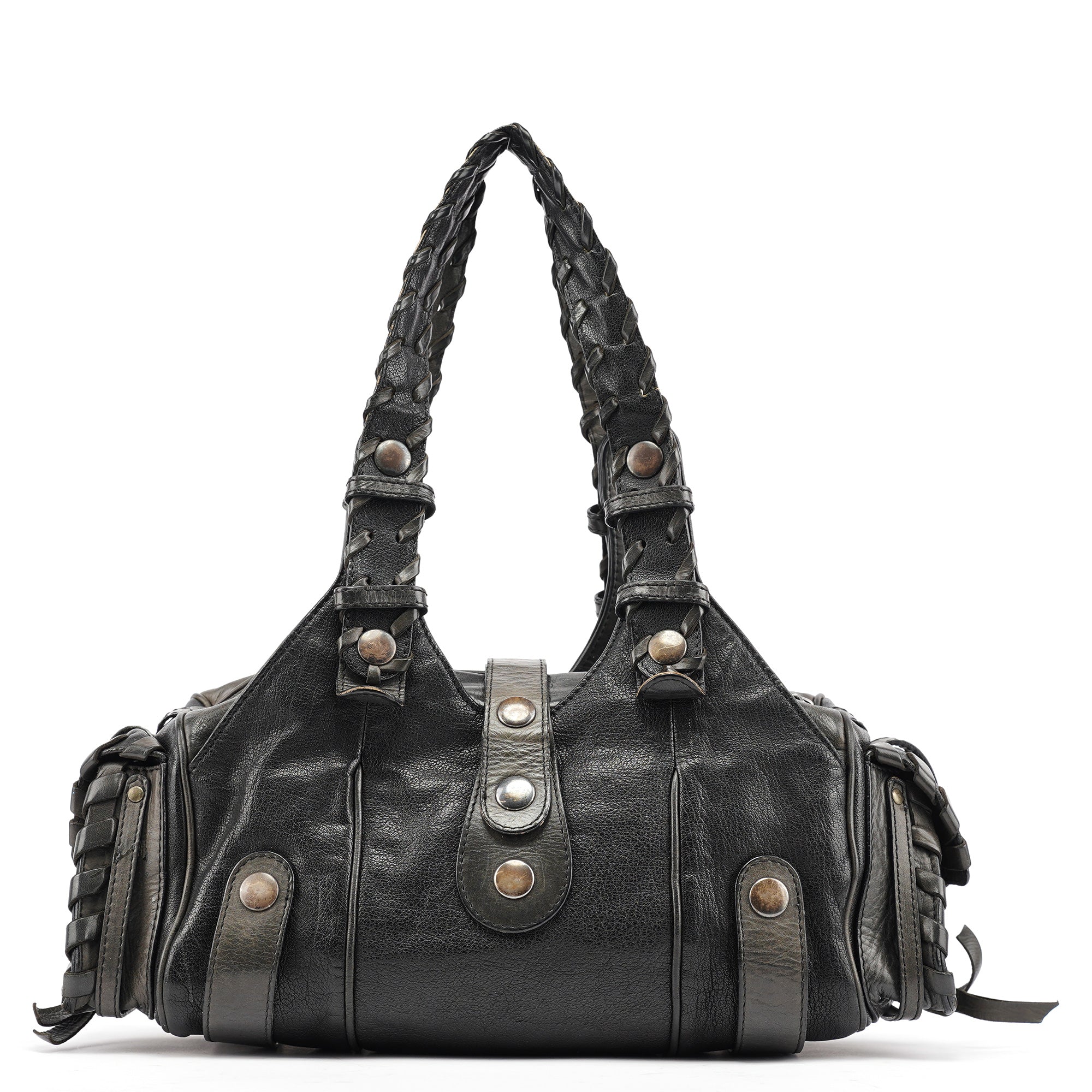 Black Leather Silverado Shoulder Bag
