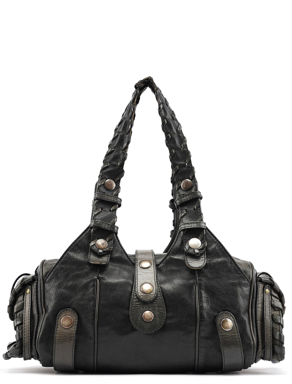 Black Leather Silverado Shoulder Bag