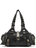 Black Leather Silverado Shoulder Bag