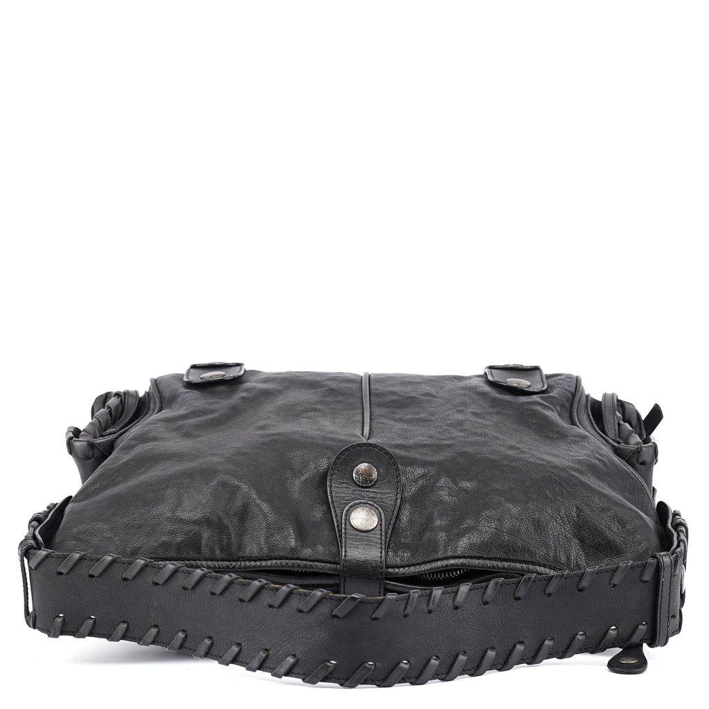 Black Leather Silverado Shoulder Bag