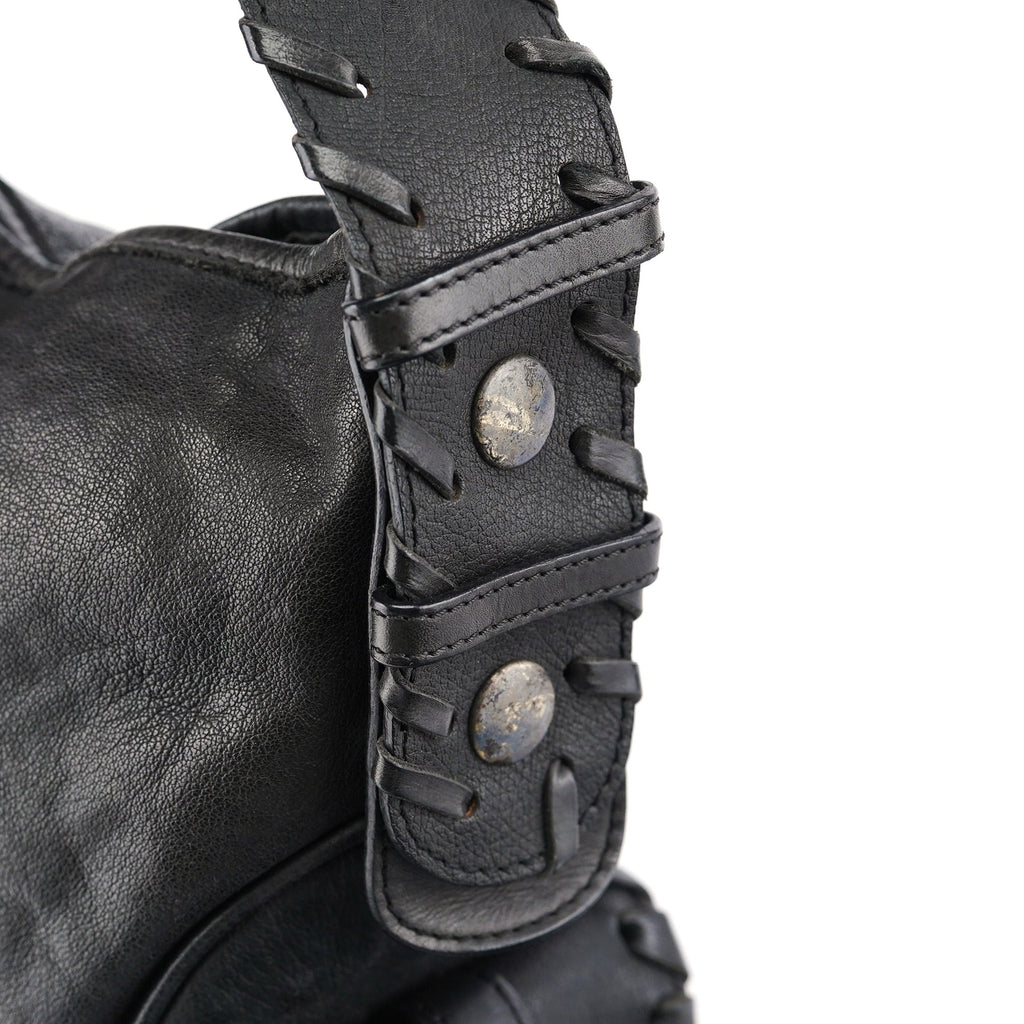 Black Leather Silverado Shoulder Bag