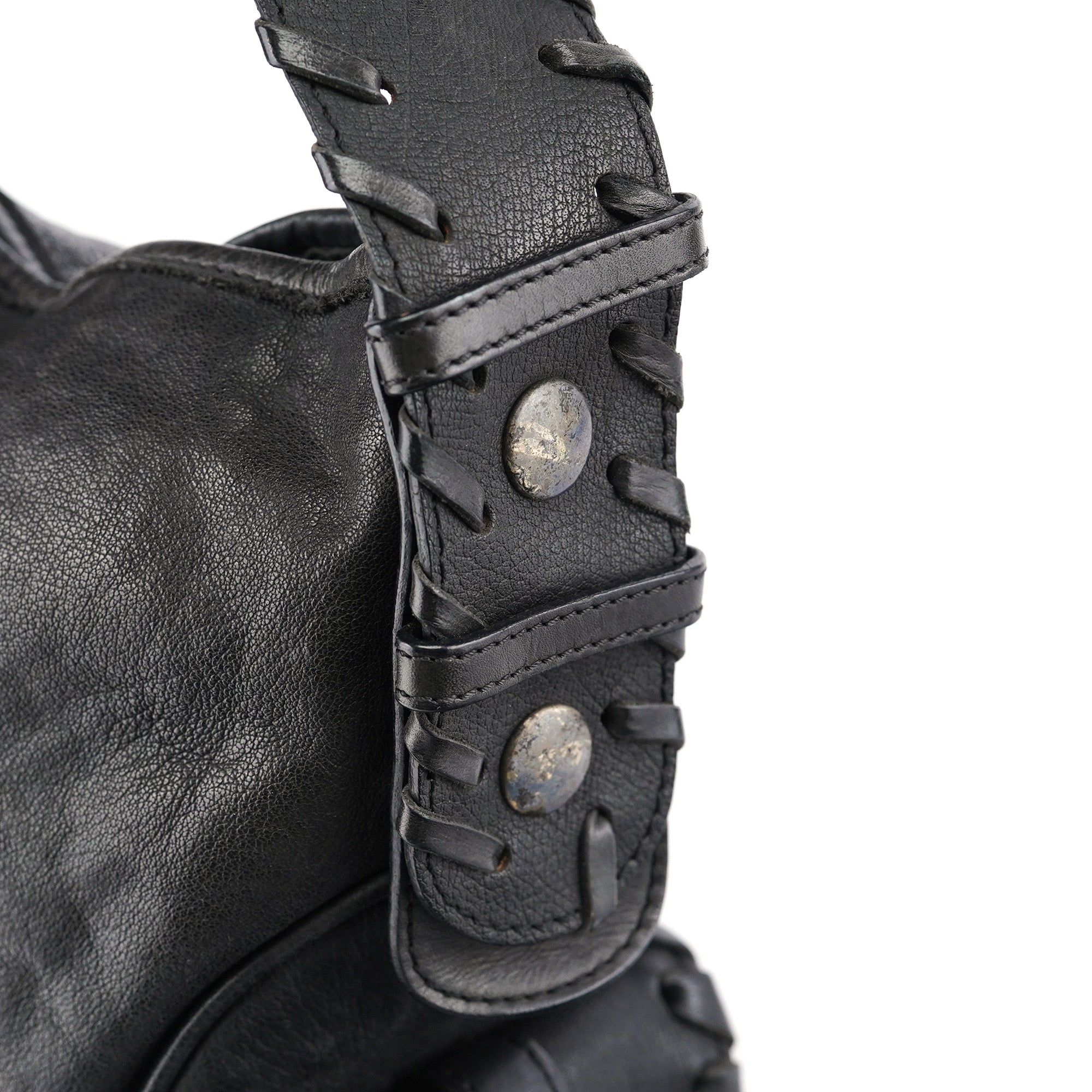 Black Leather Silverado Shoulder Bag