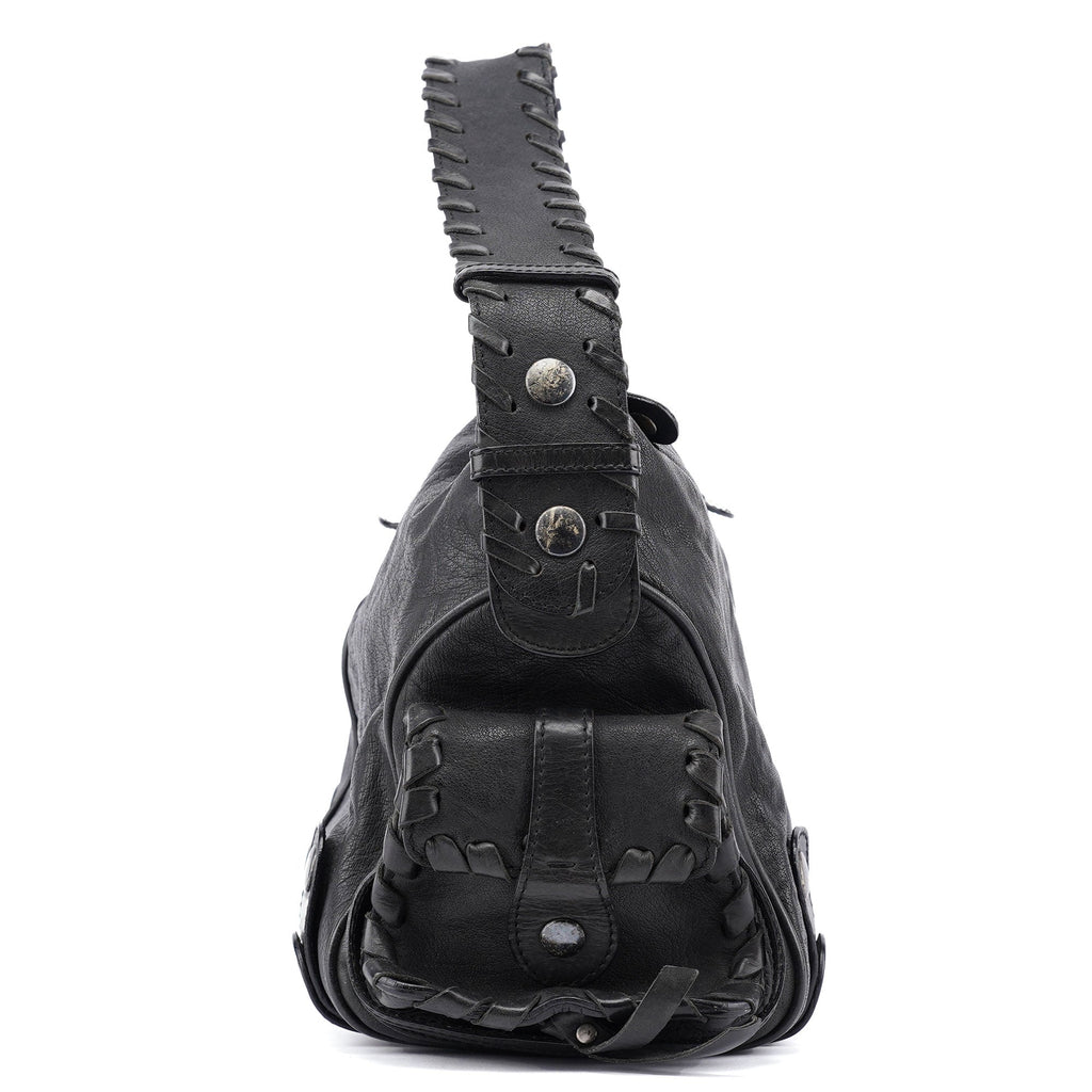 Black Leather Silverado Shoulder Bag
