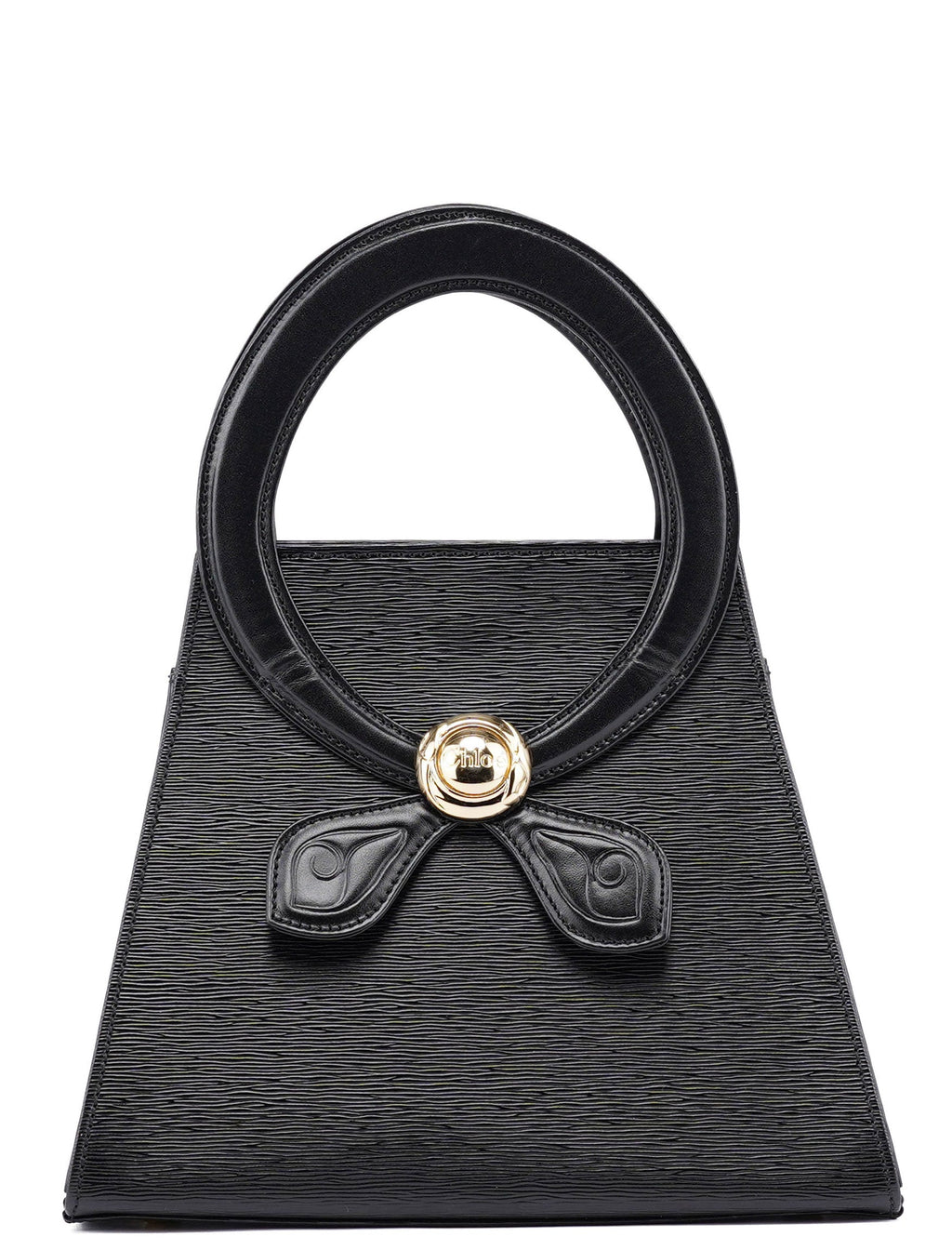 Black Leather Small Handbag