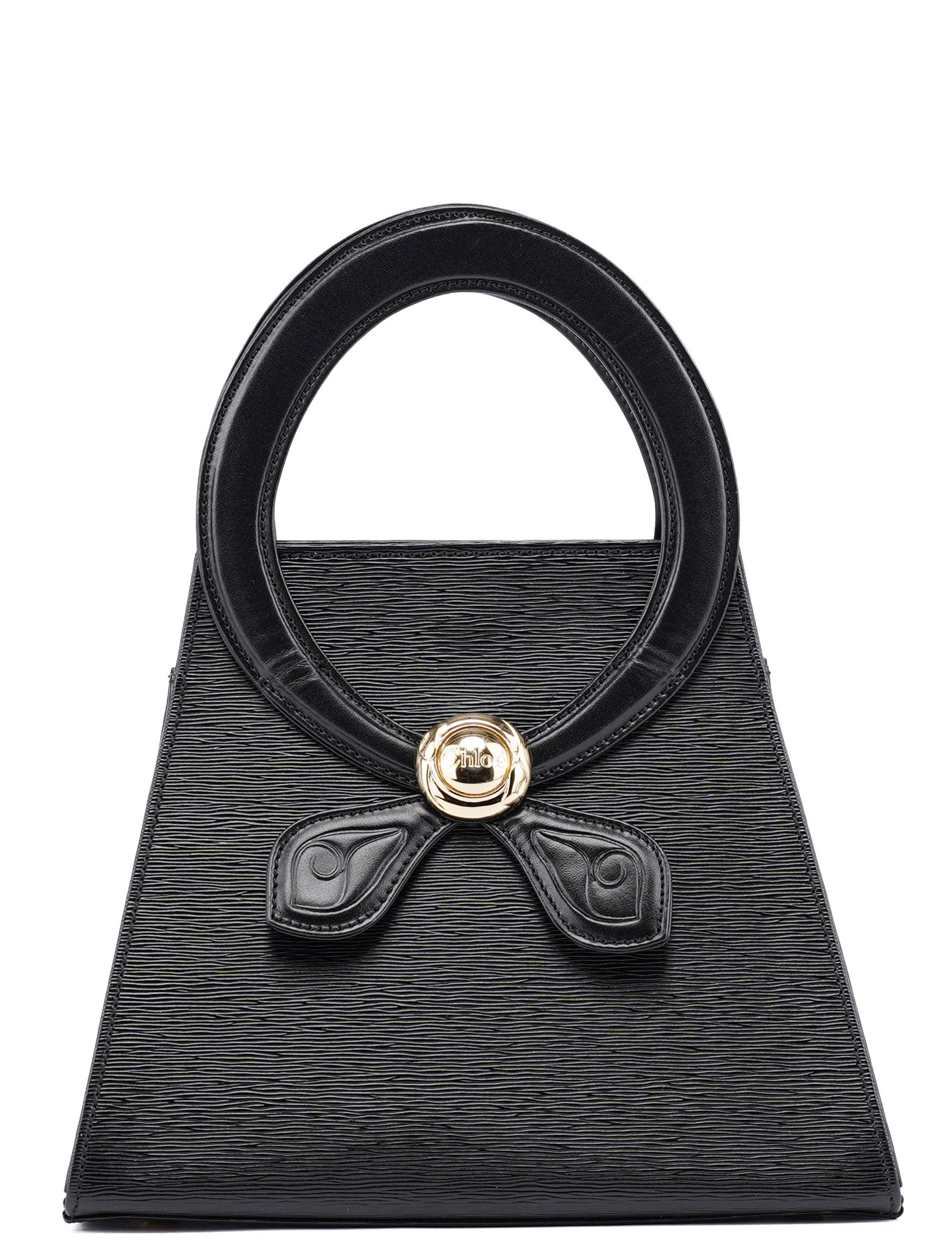 Black Leather Small Handbag