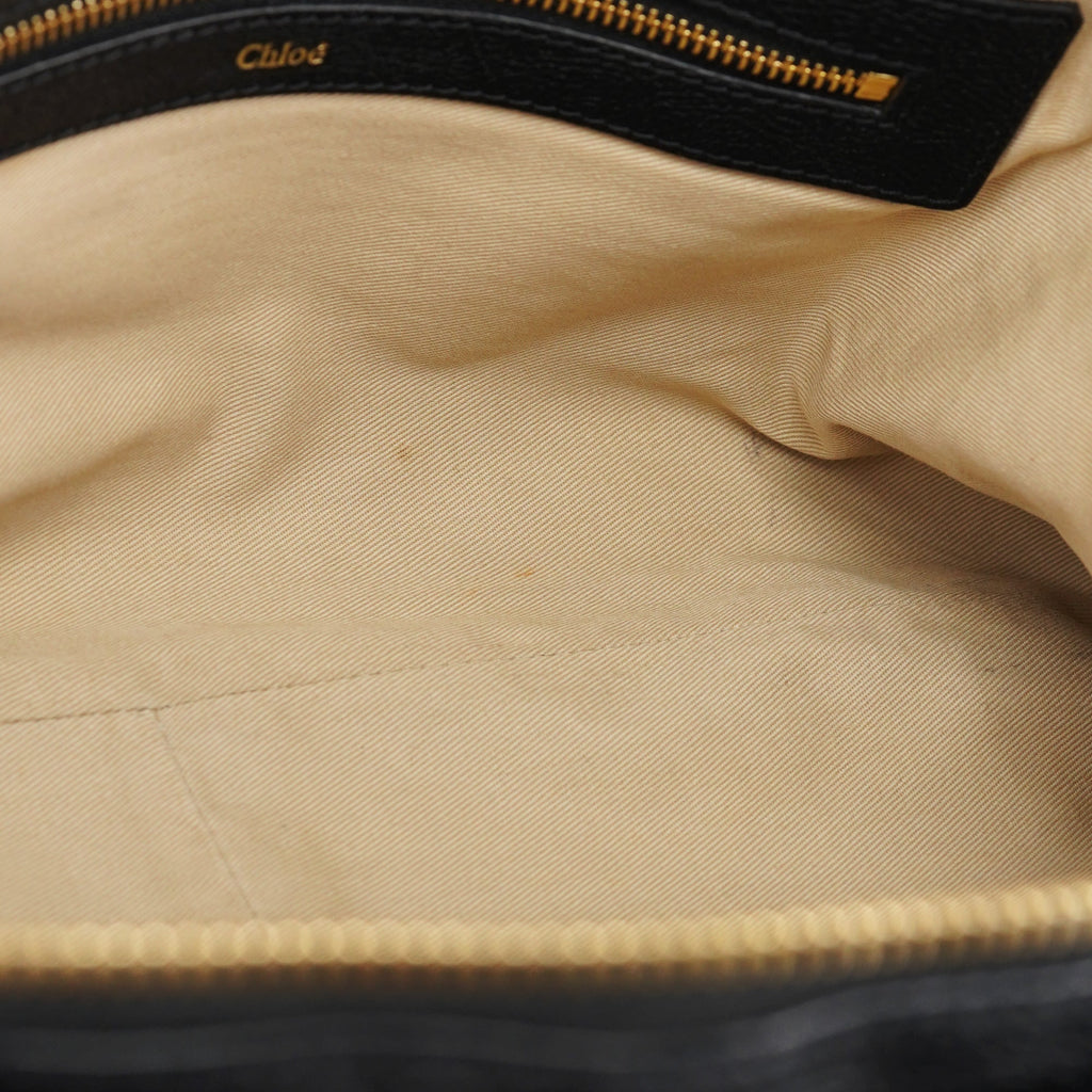 Black Leather Tote Bag