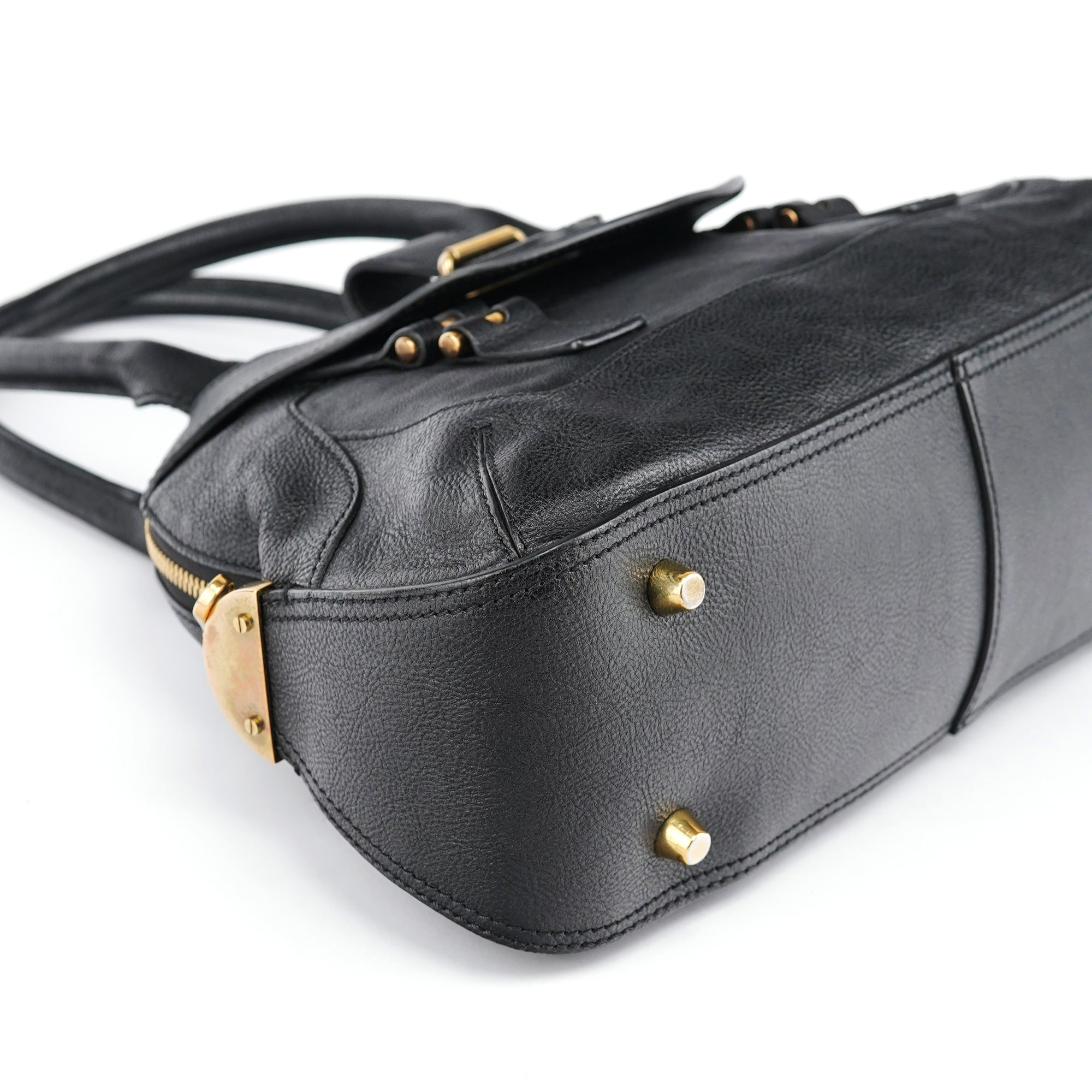 Black Leather Tote Bag