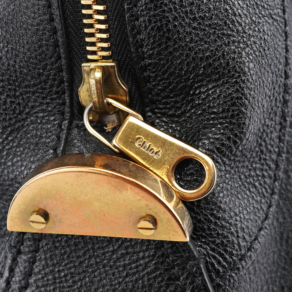 Black Leather Tote Bag