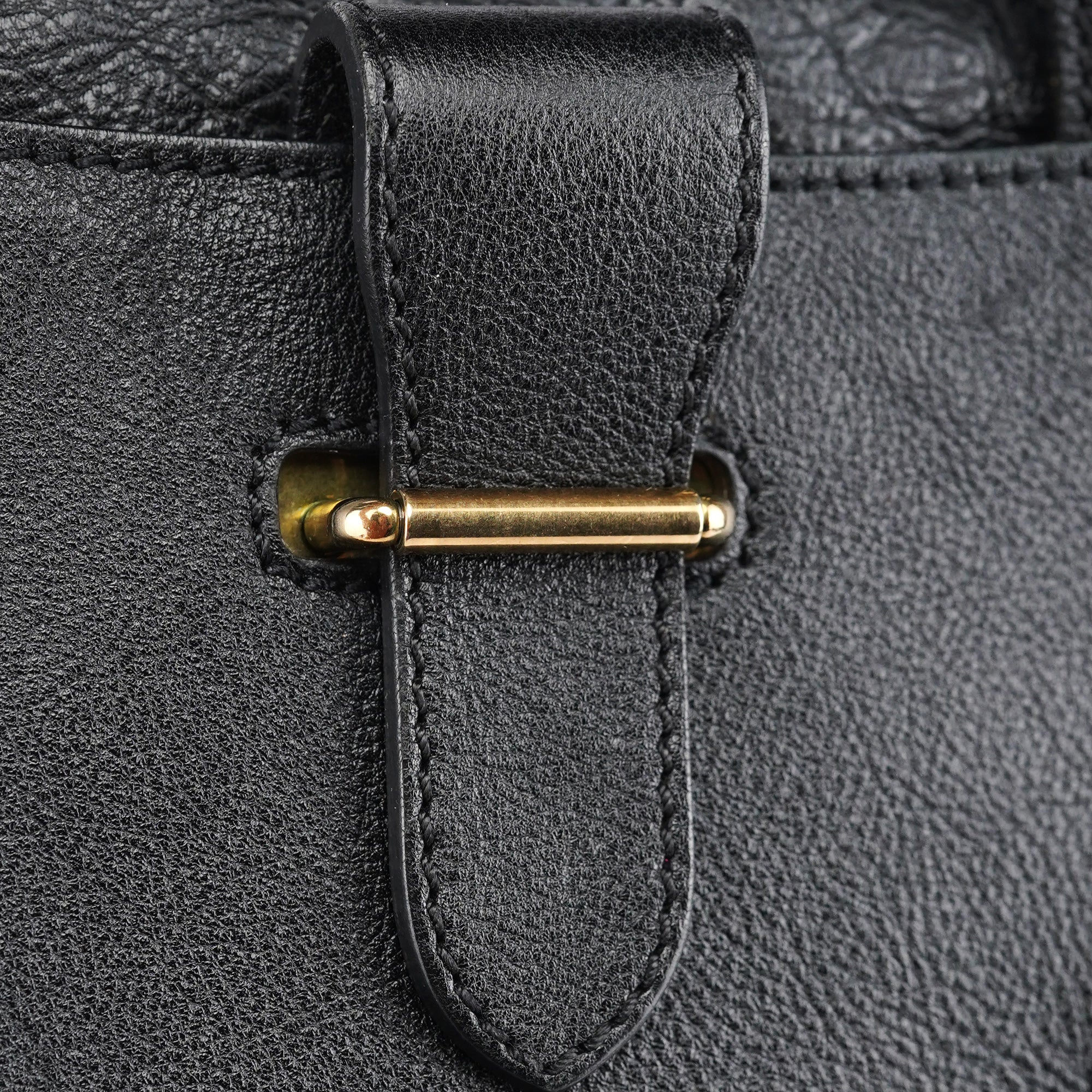Black Leather Tote Bag