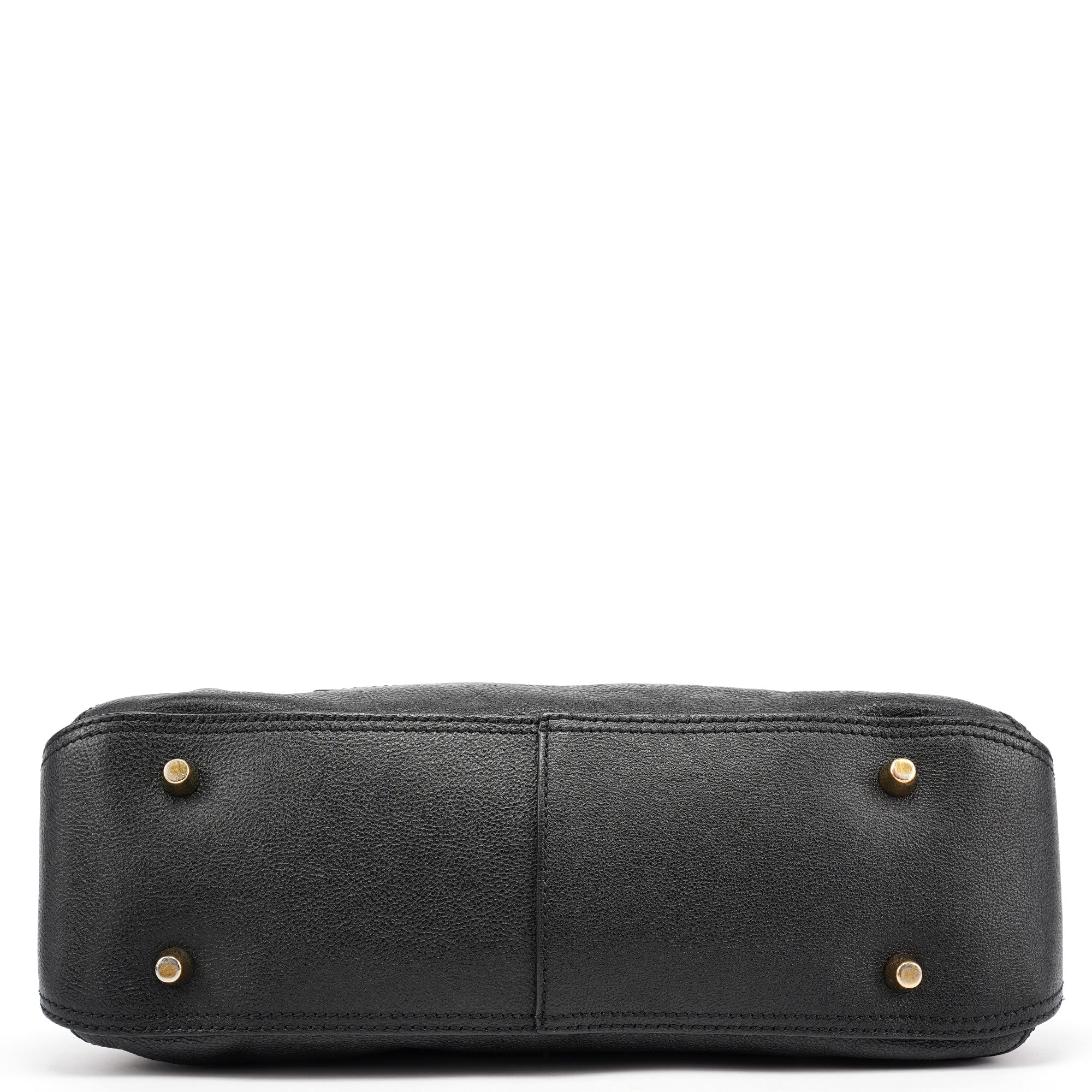 Black Leather Tote Bag