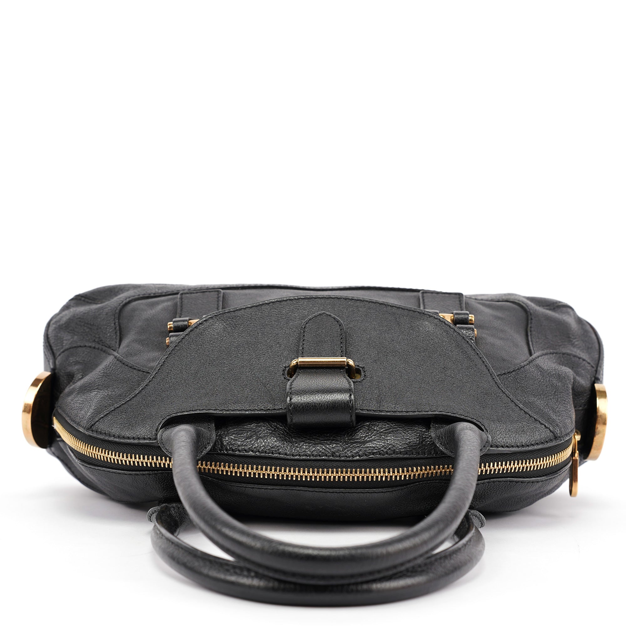 Black Leather Tote Bag