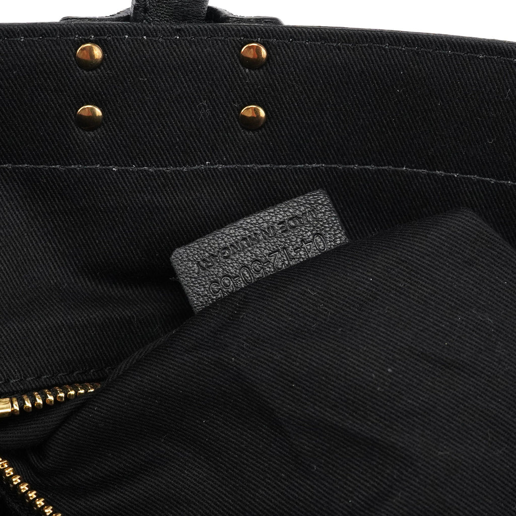 Black Leather Tote Bag