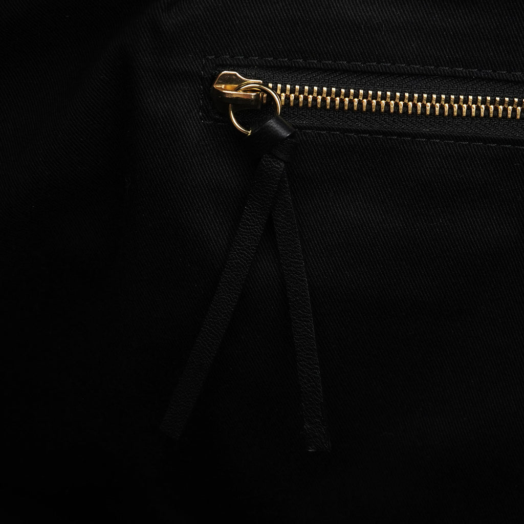 Black Leather Tote Bag