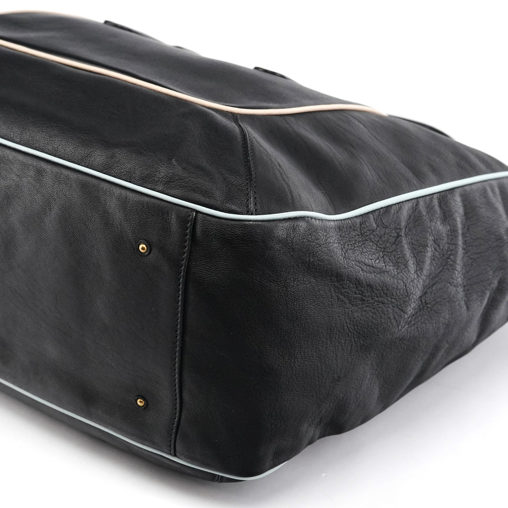 Black Leather Tote Bag