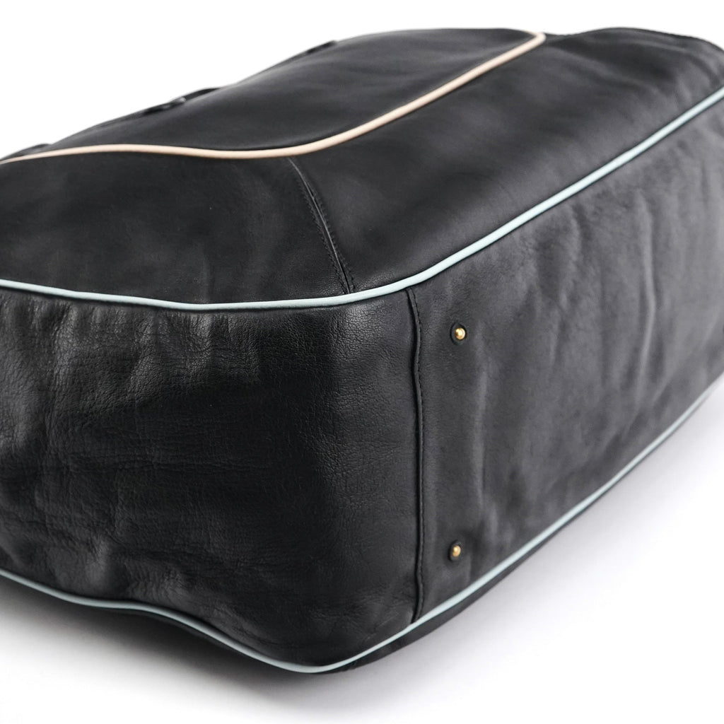 Black Leather Tote Bag