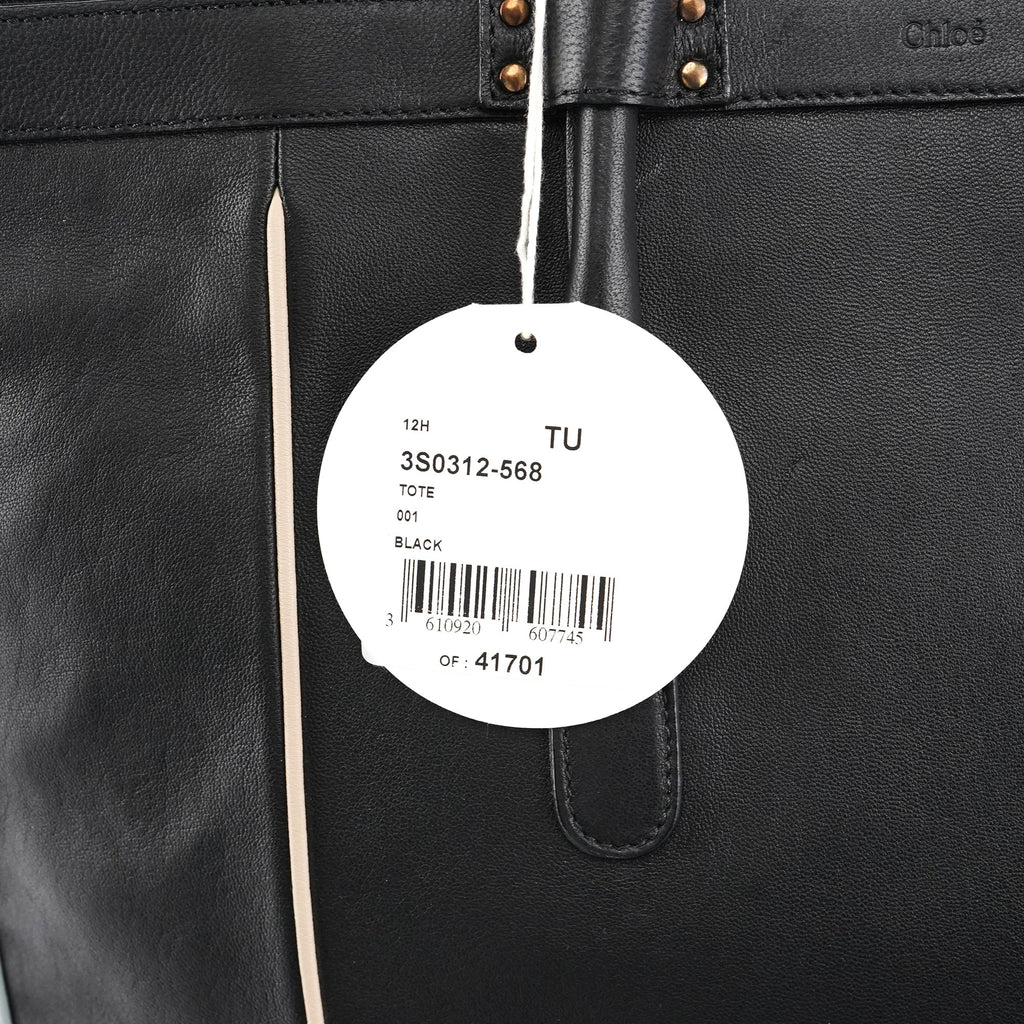 Black Leather Tote Bag
