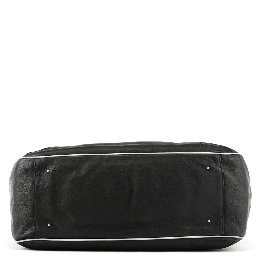 Black Leather Tote Bag