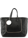Black Leather Tote Bag