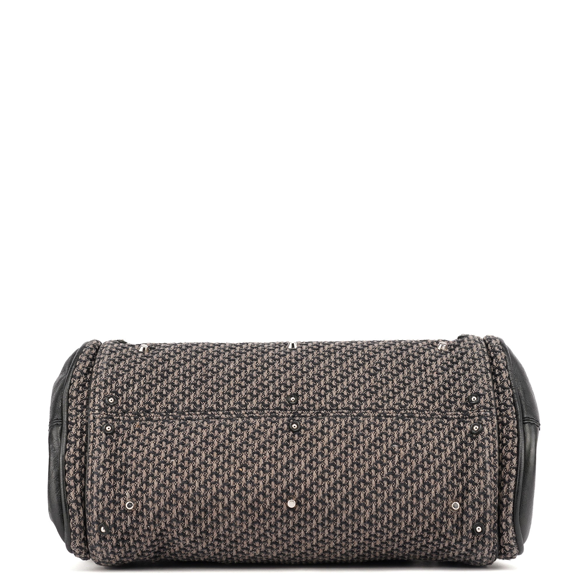 Black Leather Tweed Paddington Shoulder Bag