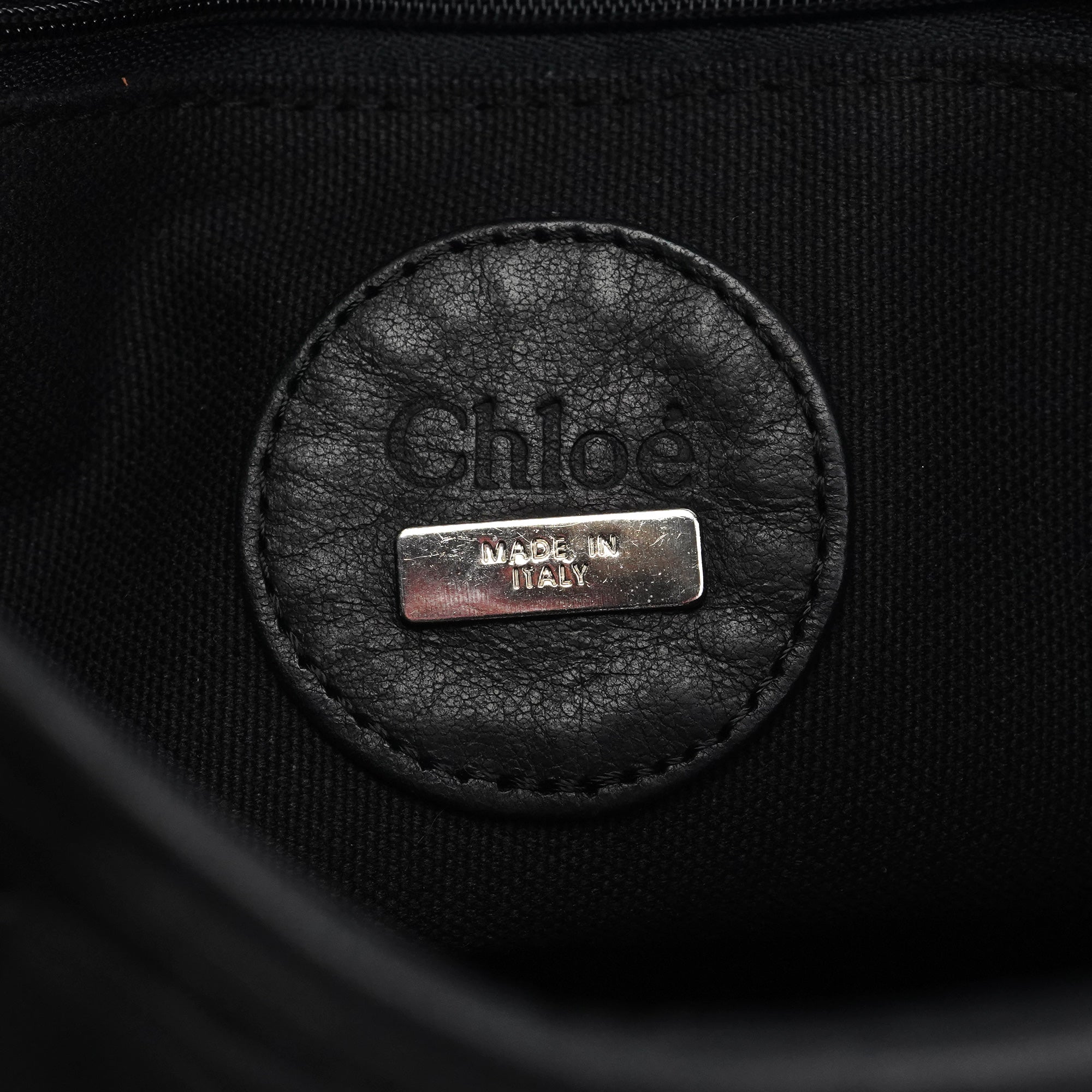 Black Nylon Silver Logo Tote Bag
