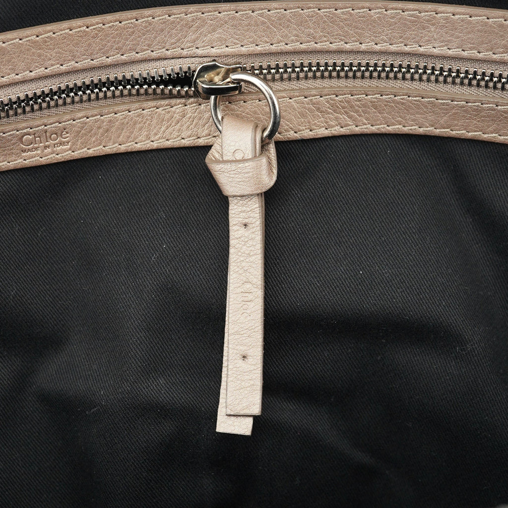 Black Patent Leather Bay Tote Bag