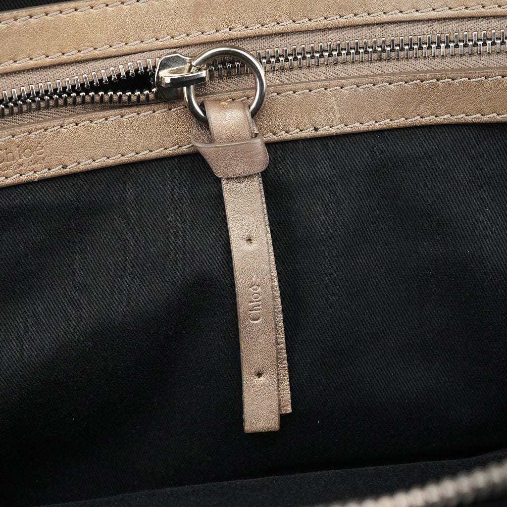 Black Patent Leather Bay Tote Bag