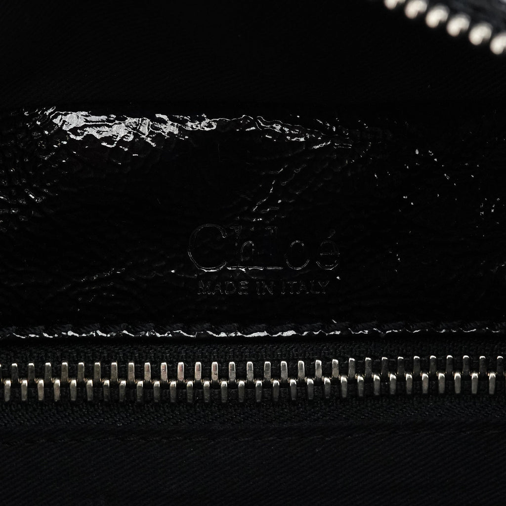 Black Patent Leather Betty Tote Bag