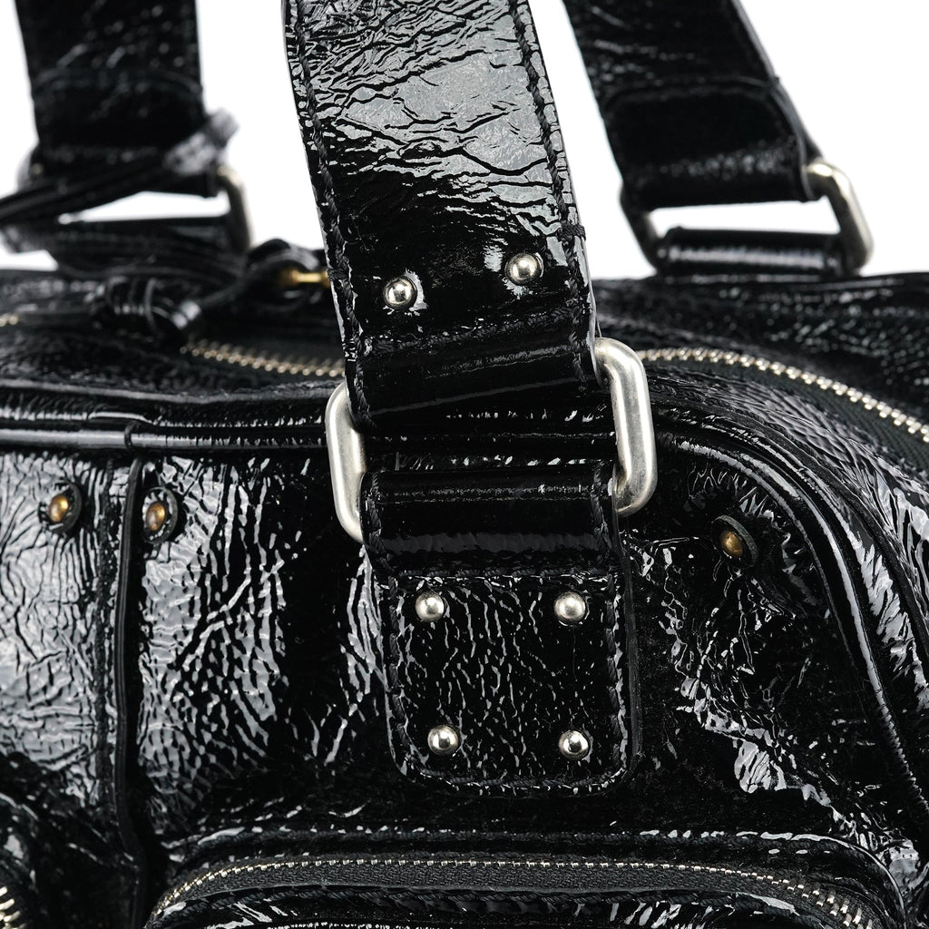 Black Patent Leather Betty Tote Bag