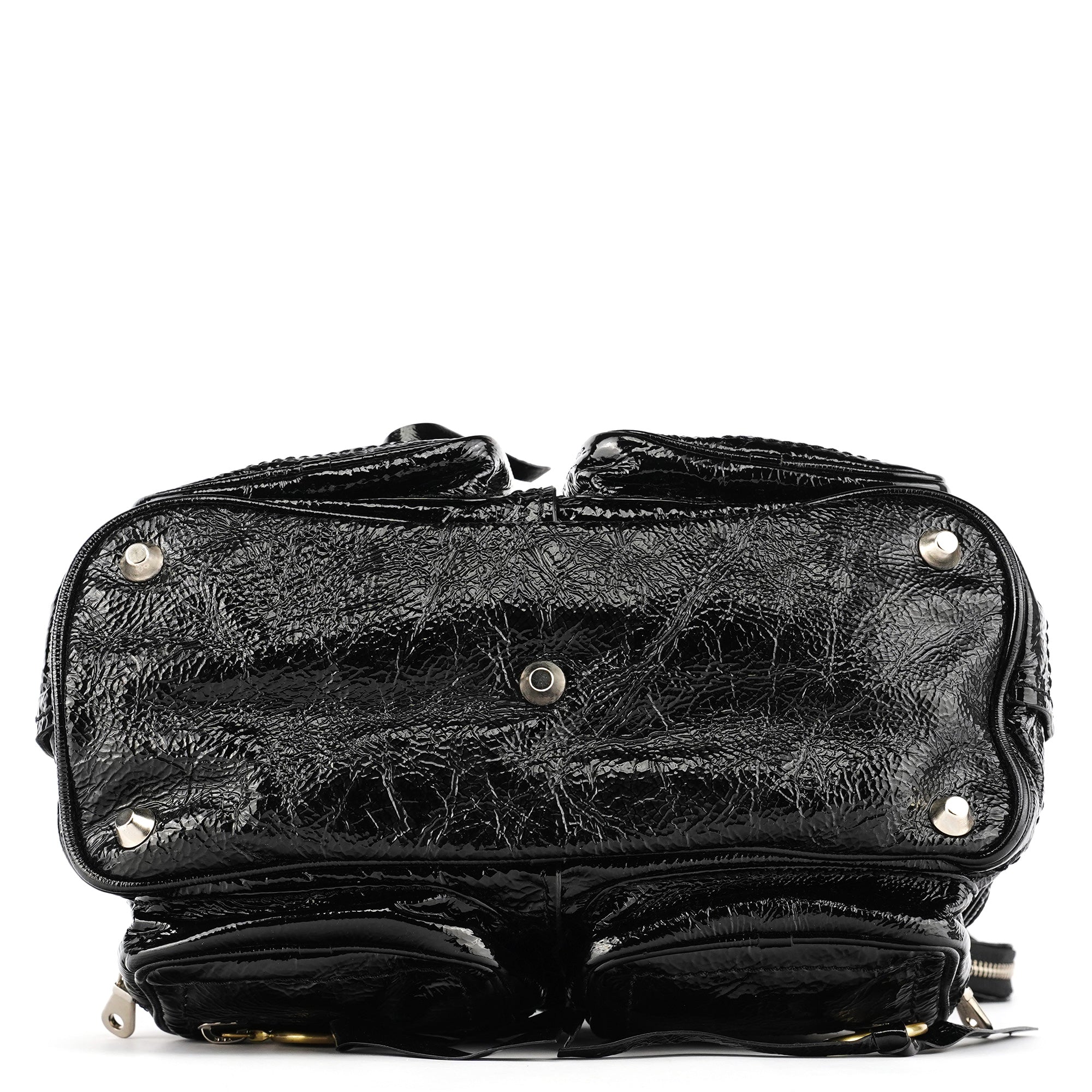 Black Patent Leather Betty Tote Bag