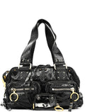 Black Patent Leather Betty Tote Bag