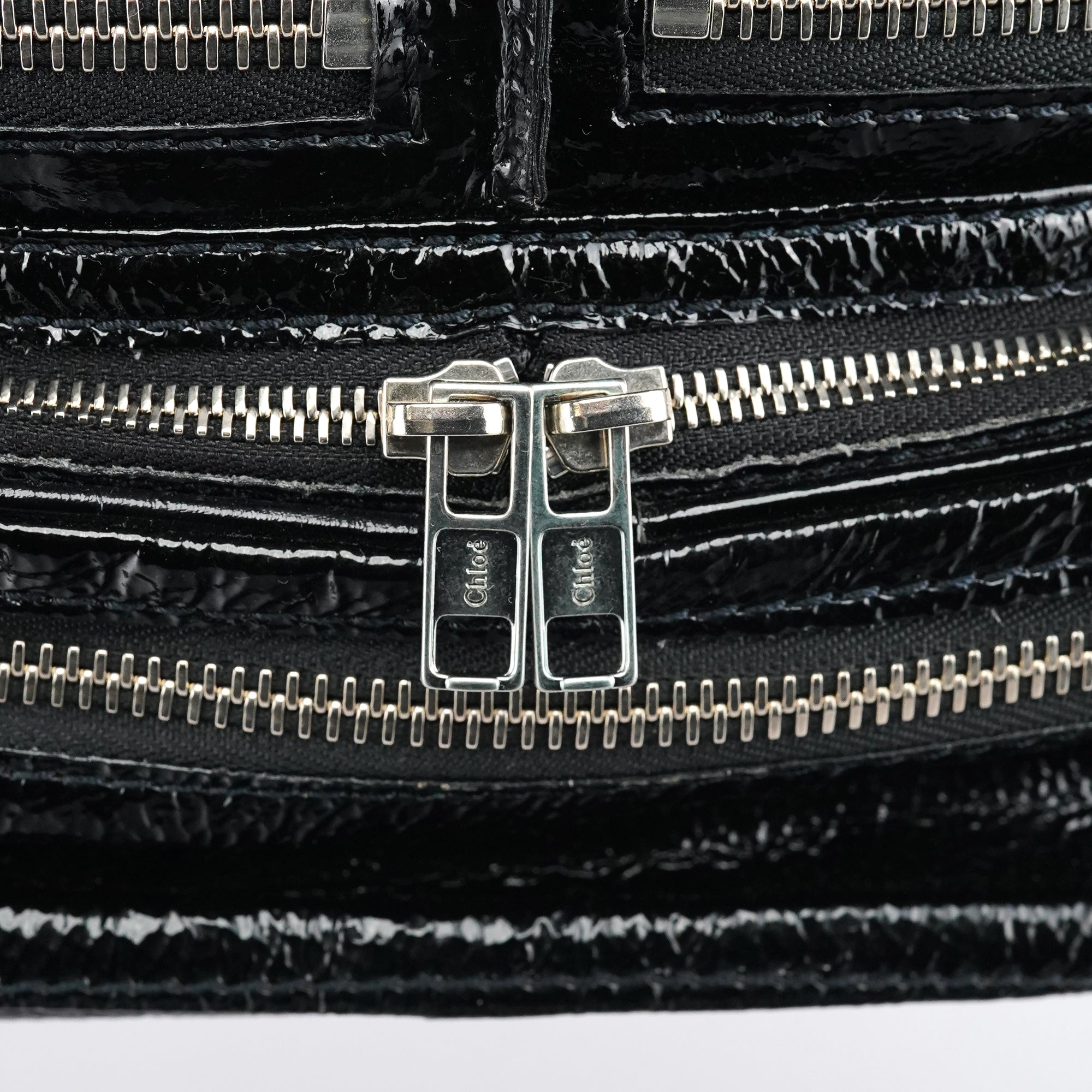 Black Patent Leather Betty Tote Bag