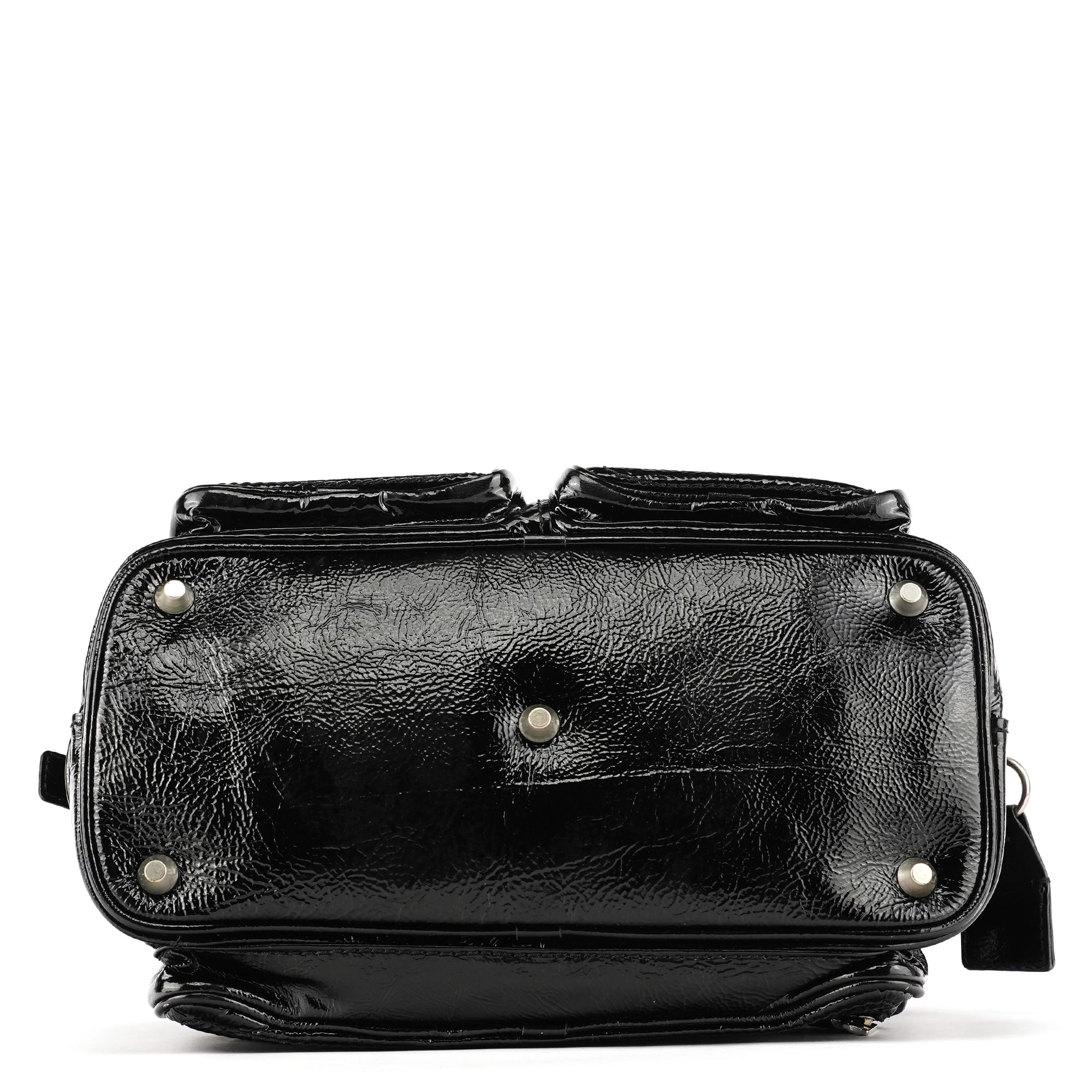 Black Patent Leather Betty Tote Bag