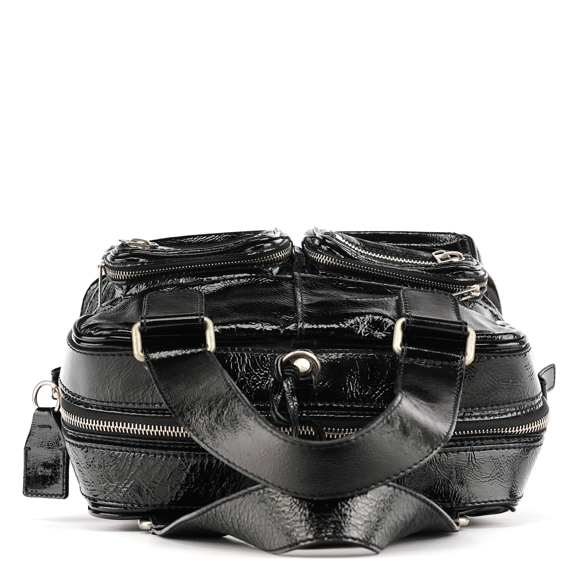 Black Patent Leather Betty Tote Bag