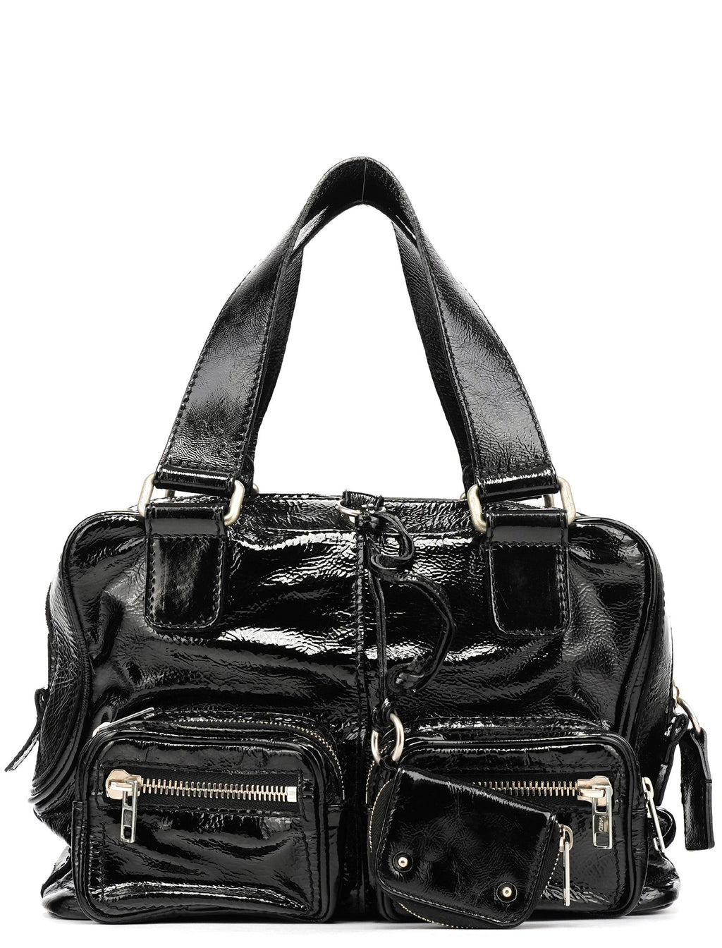 Black Patent Leather Betty Tote Bag