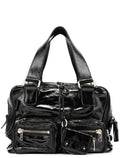 Black Patent Leather Betty Tote Bag