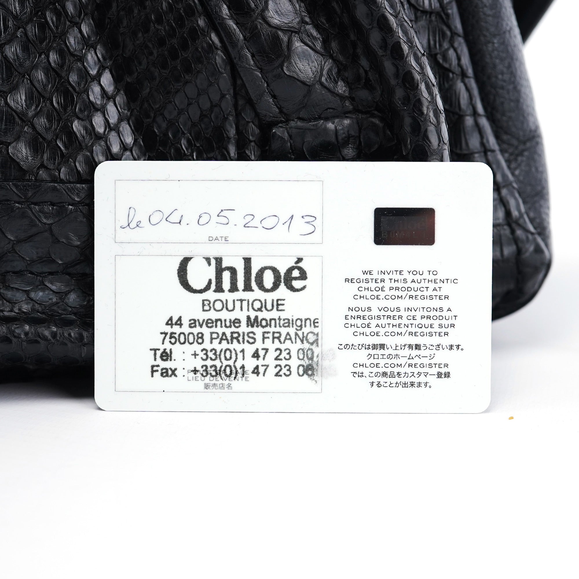 Black Python Paraty 2-Way Shoulder Bag