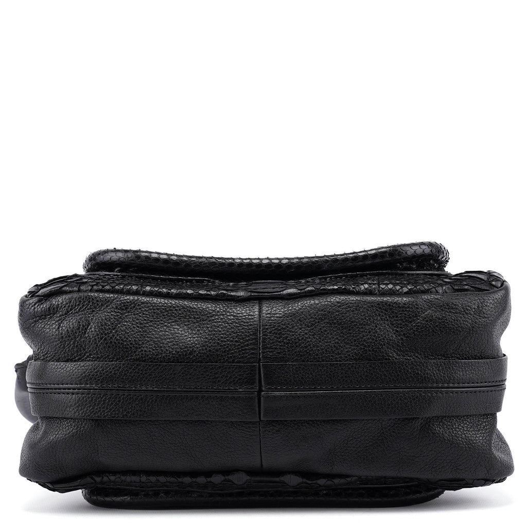 Black Python Paraty 2-Way Shoulder Bag