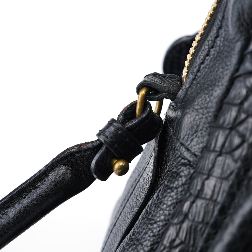 Black Python Paraty 2-Way Shoulder Bag