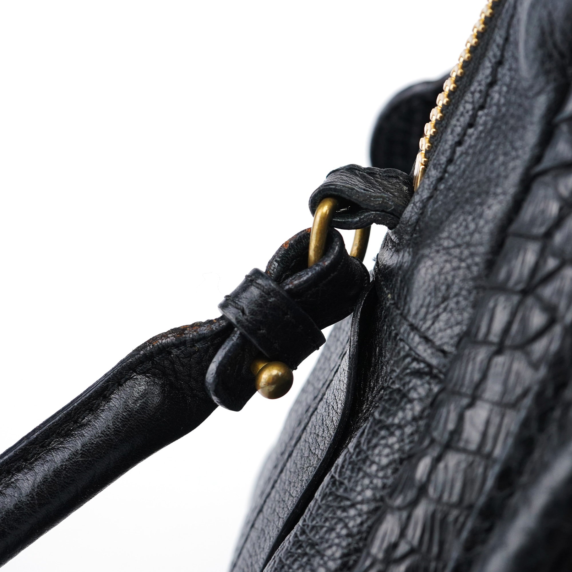 Black Python Paraty 2-Way Shoulder Bag