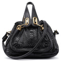 Black Python Paraty 2-Way Shoulder Bag