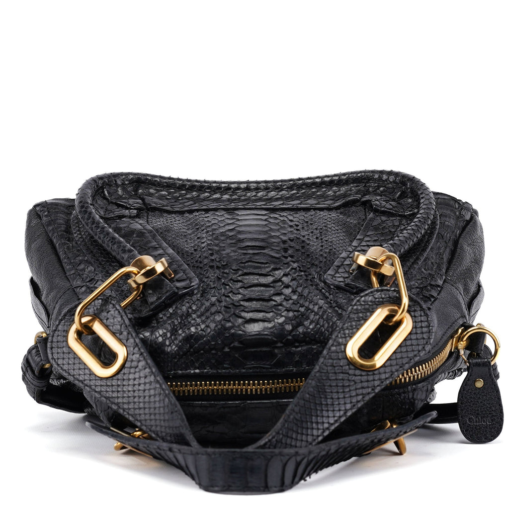 Black Python Paraty 2-Way Shoulder Bag