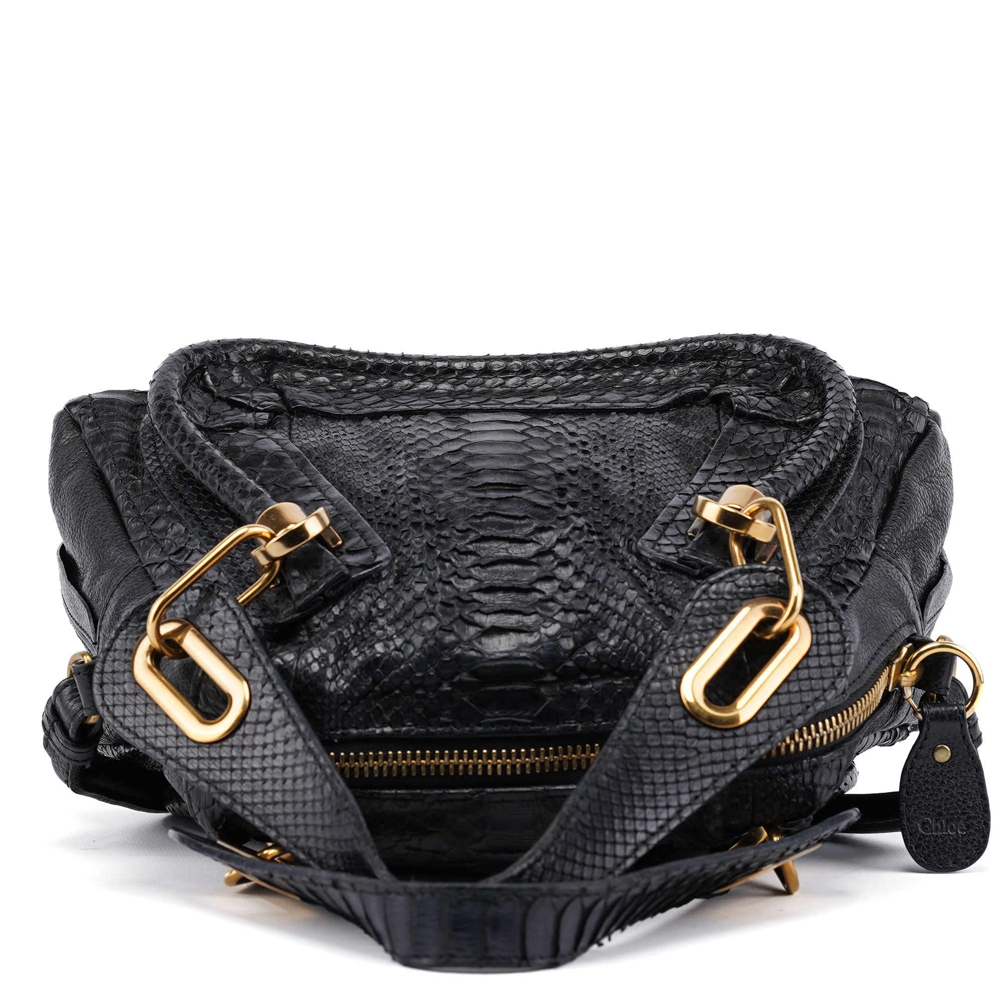 Black Python Paraty 2-Way Shoulder Bag