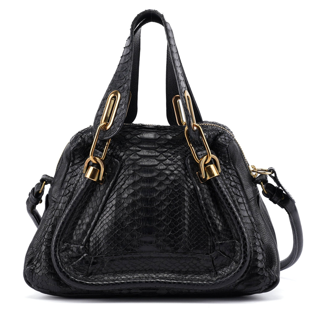 Black Python Paraty 2-Way Shoulder Bag