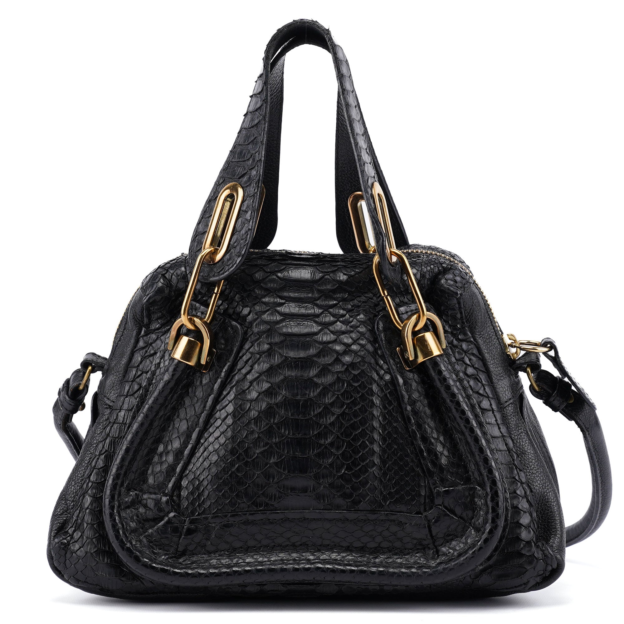 Black Python Paraty 2-Way Shoulder Bag