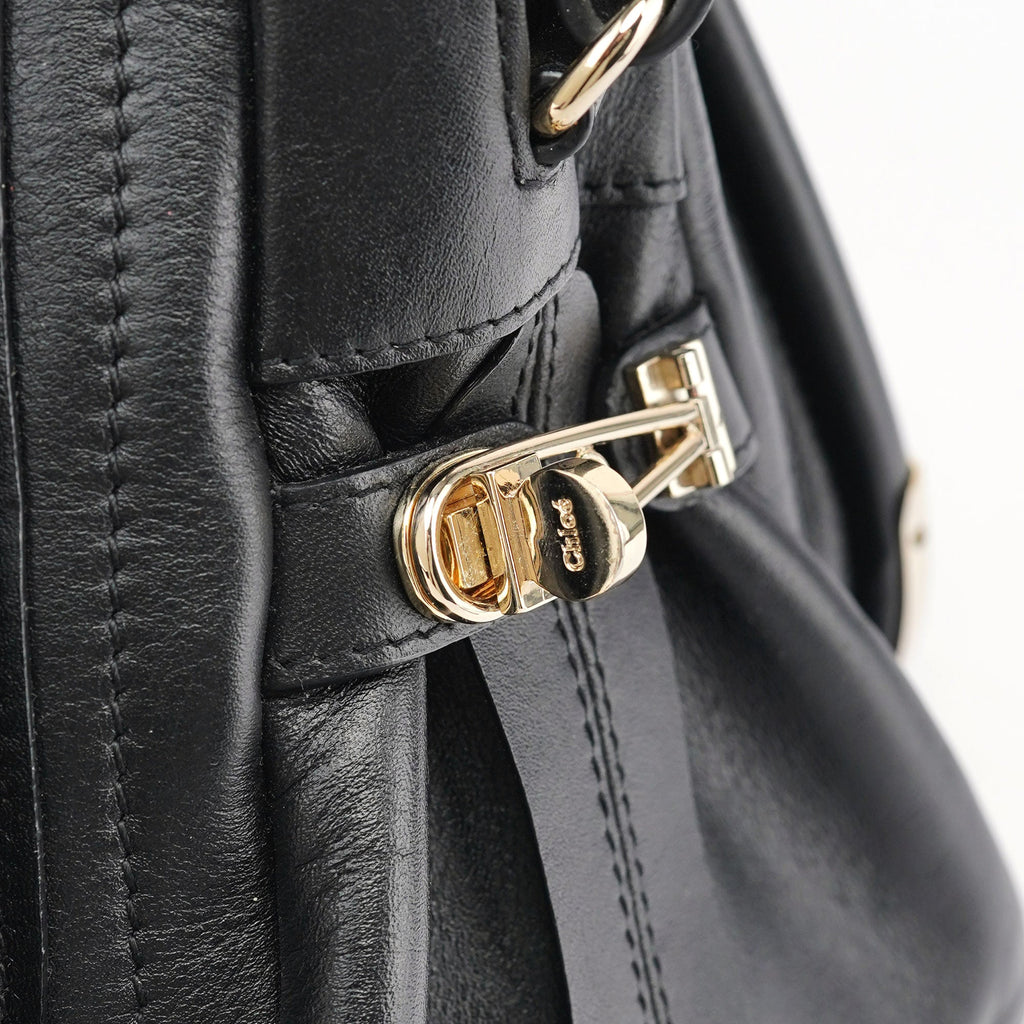 Black Silver Calfskin Paraty 2-Way Shoulder Bag